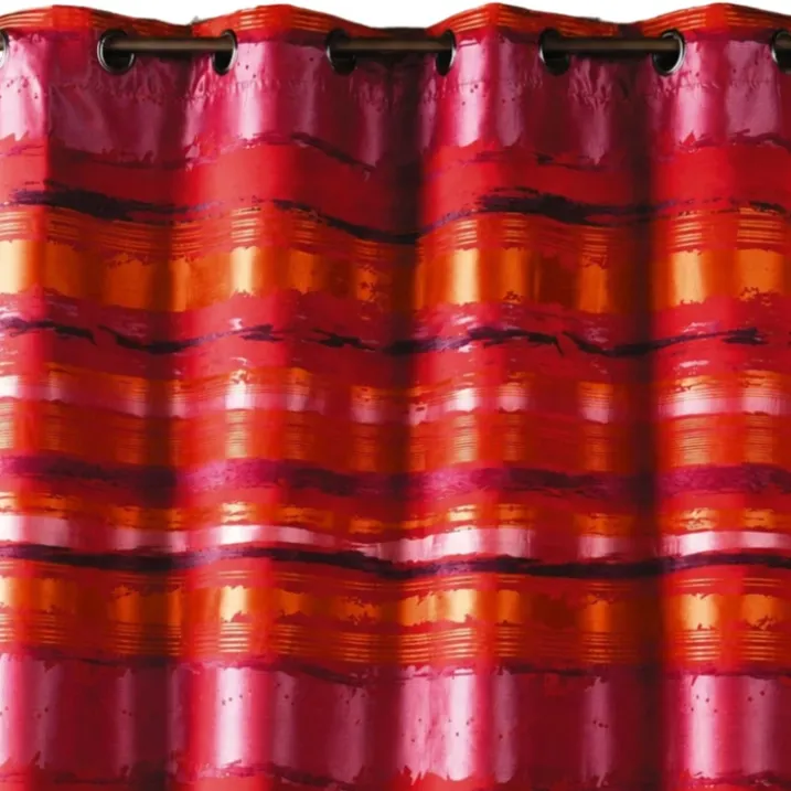 Rideau jacquard coloré rayé