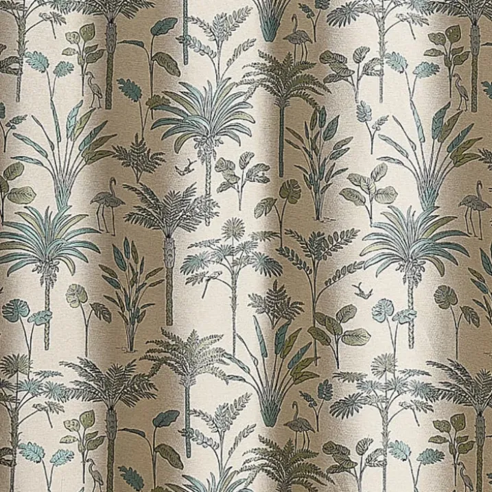 Rideau Jacquard exotique motif palmier