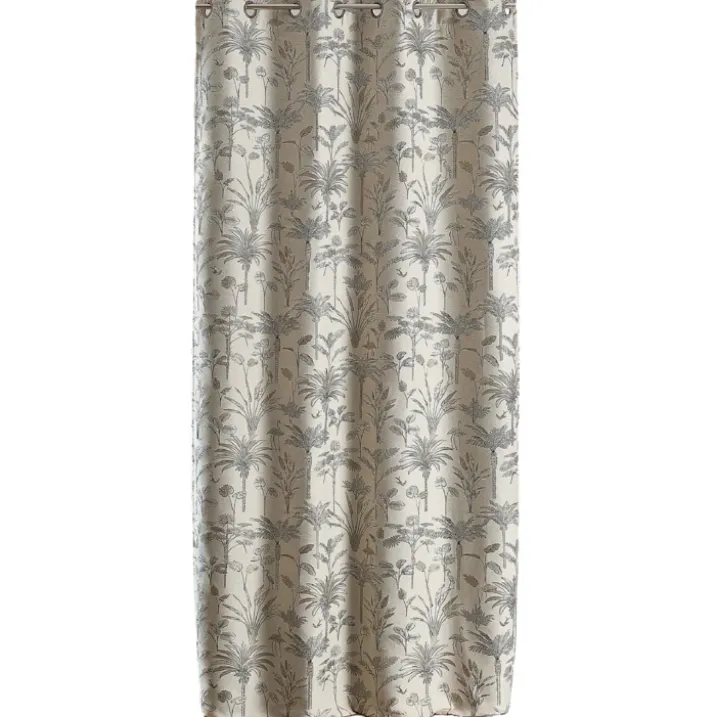 Rideau Jacquard exotique motif palmier