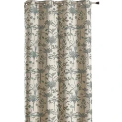 Rideau Jacquard exotique motif palmier