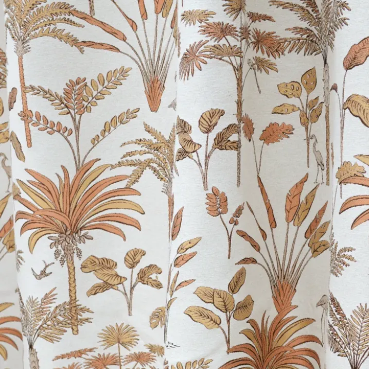 Rideau Jacquard exotique motif palmier