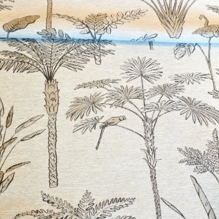 Rideau Jacquard exotique motif palmier