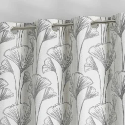 Rideau jacquard fleurs de gingko