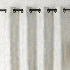 Rideau jacquard géométrique texturé rétro