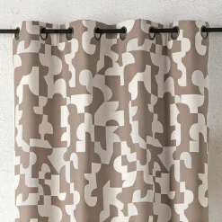 Rideau jacquard géométrique texturé rétro