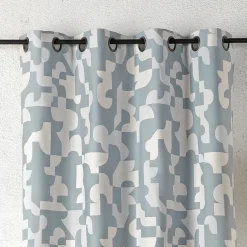 Rideau jacquard géométrique texturé rétro