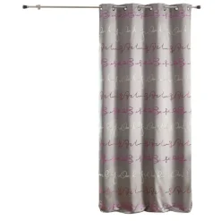 Rideau jacquard à imprimé d’écritures
