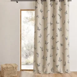 Rideau jacquard imprimés de papillons