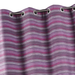 Rideau jacquard isolant à fines rayures