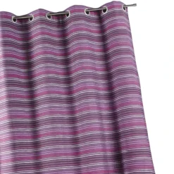 Rideau jacquard isolant à fines rayures