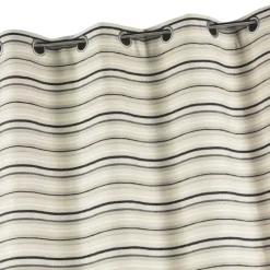 Rideau jacquard isolant à fines rayures
