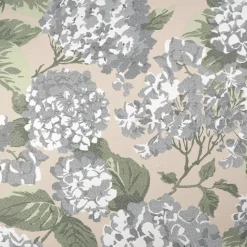 Rideau jacquard à motif hortensia