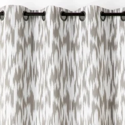 Rideau jacquard motif ikat en fils upcyclés
