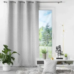Rideau Jacquard motif losange