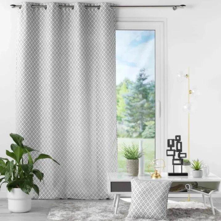 Rideau Jacquard motif losange