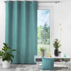 Rideau Jacquard motif losange