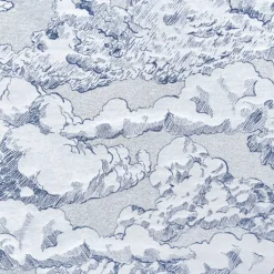 Rideau jacquard motif nuage à oeillets