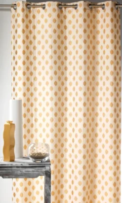 Rideau jacquard à motifs arrondis poids