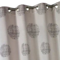 Rideau jacquard à motifs ronds chinés