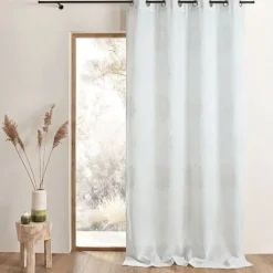Rideau jacquard à motifs ronds chinés