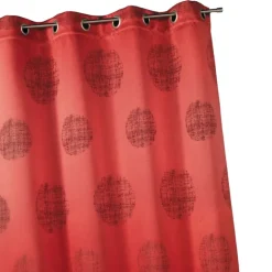 Rideau jacquard à motifs ronds chinés