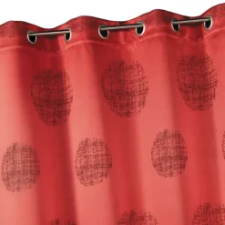 Rideau jacquard à motifs ronds chinés