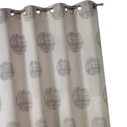 Rideau jacquard à motifs ronds chinés
