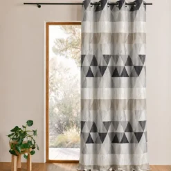 Rideau jacquard motif triangles