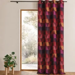 Rideau jacquard motif triangles