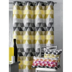 Rideau jacquard motif triangles