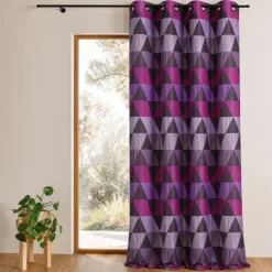 Rideau jacquard motif triangles