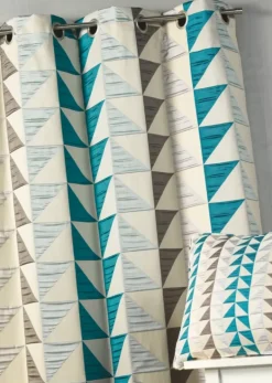 Rideau jacquard obscurcissant à imprimés triangulaires