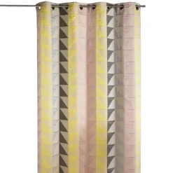 Rideau jacquard obscurcissant à imprimés triangulaires