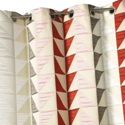 Rideau jacquard obscurcissant à imprimés triangulaires