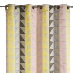 Rideau jacquard obscurcissant à imprimés triangulaires