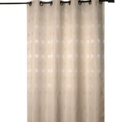 Rideau jacquard à pois ton sur ton