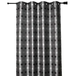Rideau jacquard à pois ton sur ton