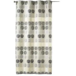 Rideau jacquard à rayures horizontales et pois