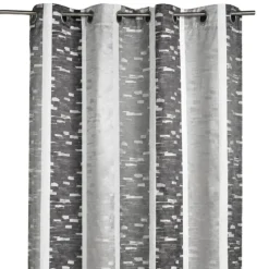 Rideau jacquard à rayures verticales colorées