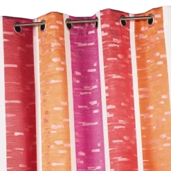 Rideau jacquard à rayures verticales colorées