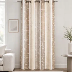 Rideau jacquard à rayures verticales colorées