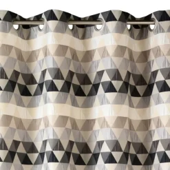 Rideau jacquard tamisant motifs triangles
