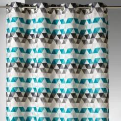 Rideau jacquard tamisant motifs triangles