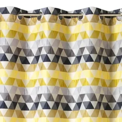 Rideau jacquard tamisant motifs triangles