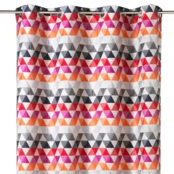 Rideau jacquard tamisant motifs triangles