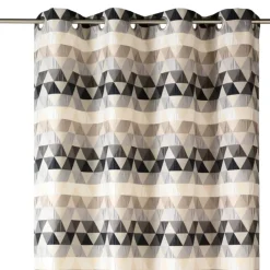Rideau jacquard tamisant motifs triangles
