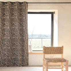 Rideau jacquard zèbre