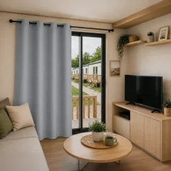 Rideau mobil home 100% occultant fenêtres et baies vitrées