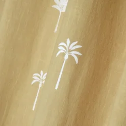 Rideau motifs palmier brodés