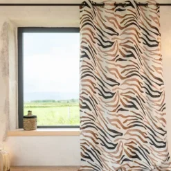 Rideau motif zèbre dégradé